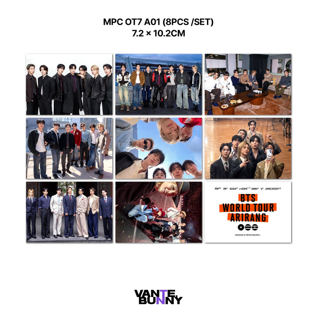 BTS OT7 Arirang Tour Mini Postcard