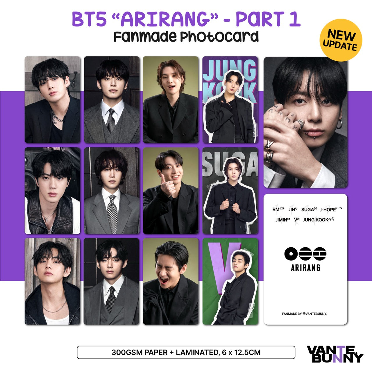 BTS ARIRANG Fanmade Photocards [Part 1]