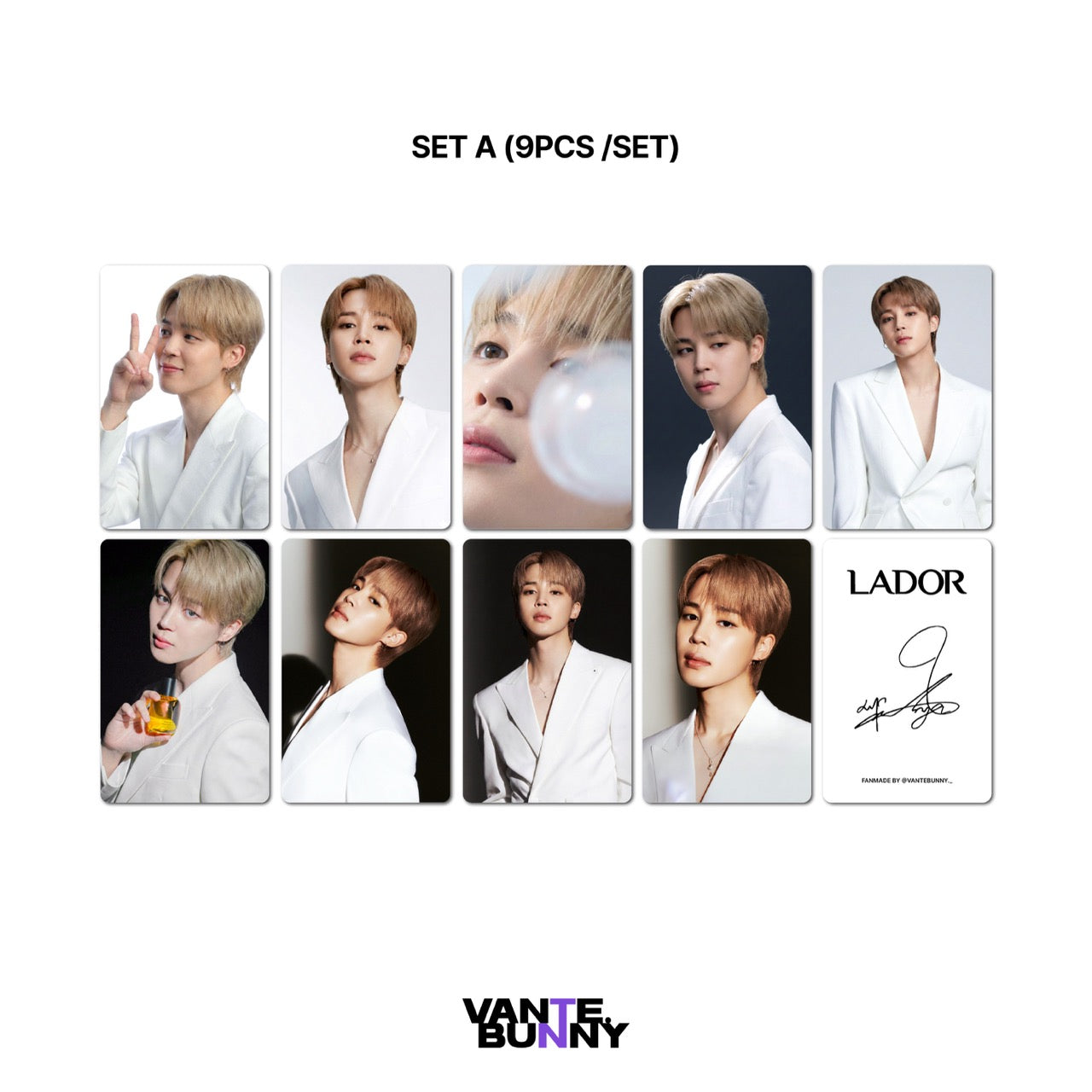 BTS Jimin x Lador Fanmade Photocards