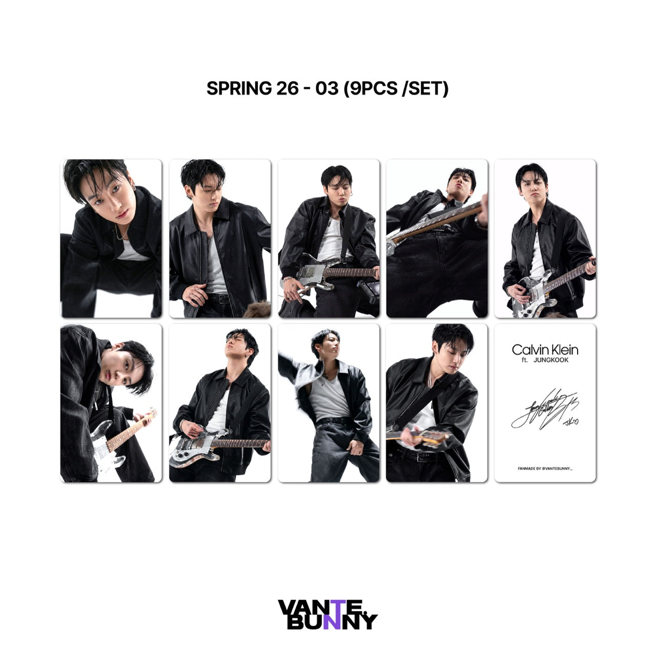Jungkook JK CK 2026 Campaign Fanmade Photocards