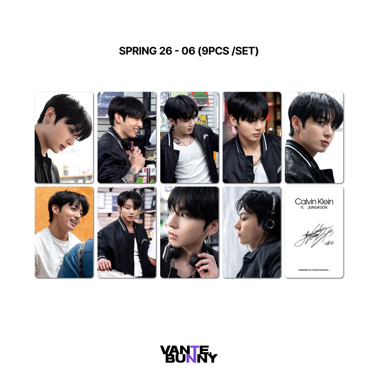 Jungkook JK CK 2026 Campaign Fanmade Photocards