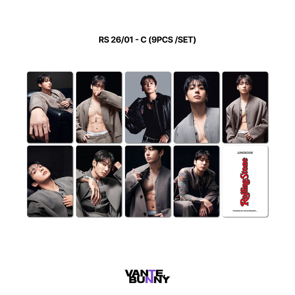 BTS JK Jungkook Rolling Stone Magazine Fanmade Photocards