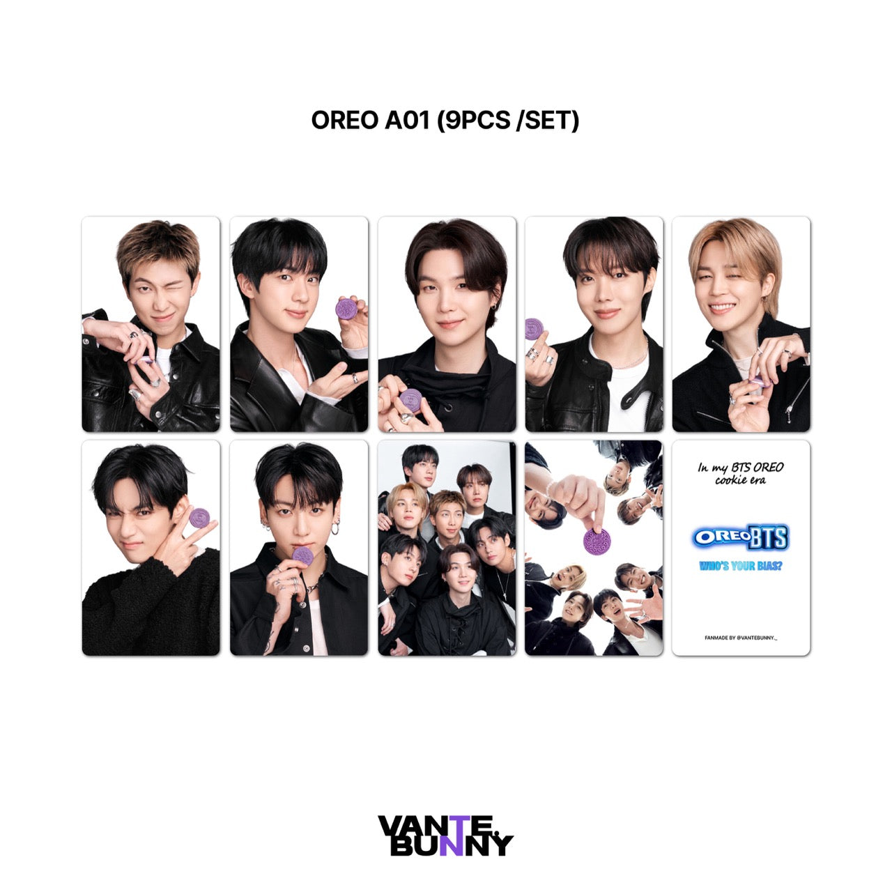 BTS x OREO Fanmade Photocards
