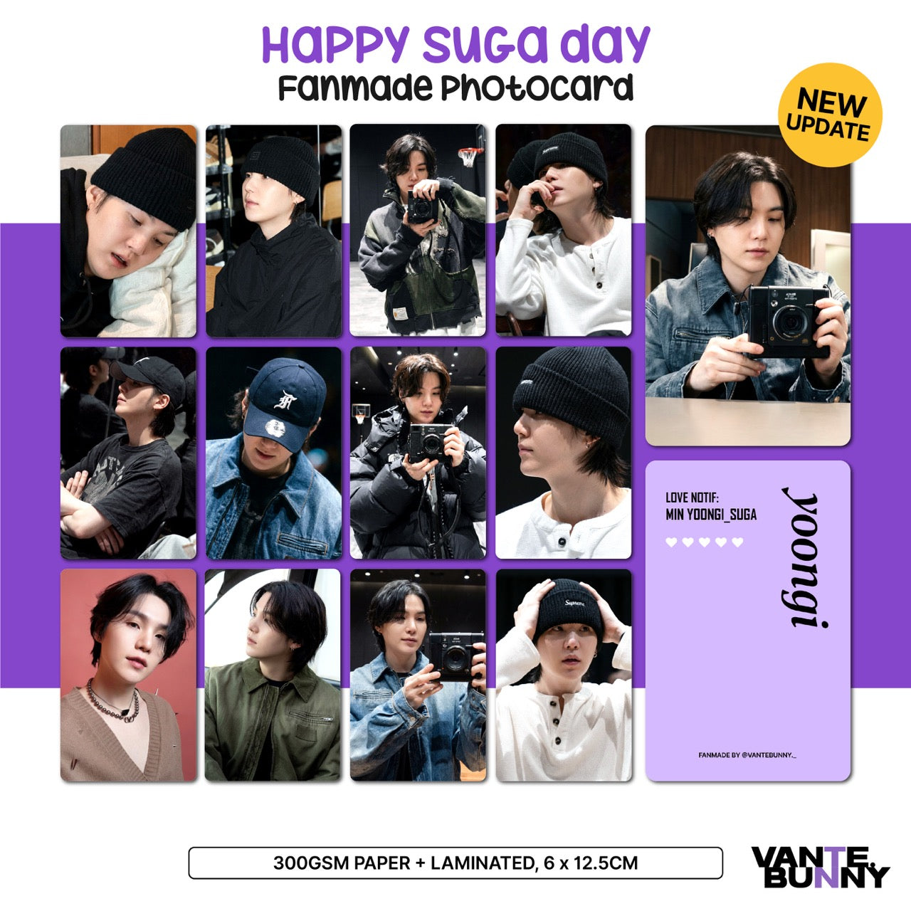 Happy Suga Day 2026 Fanmade Photocards