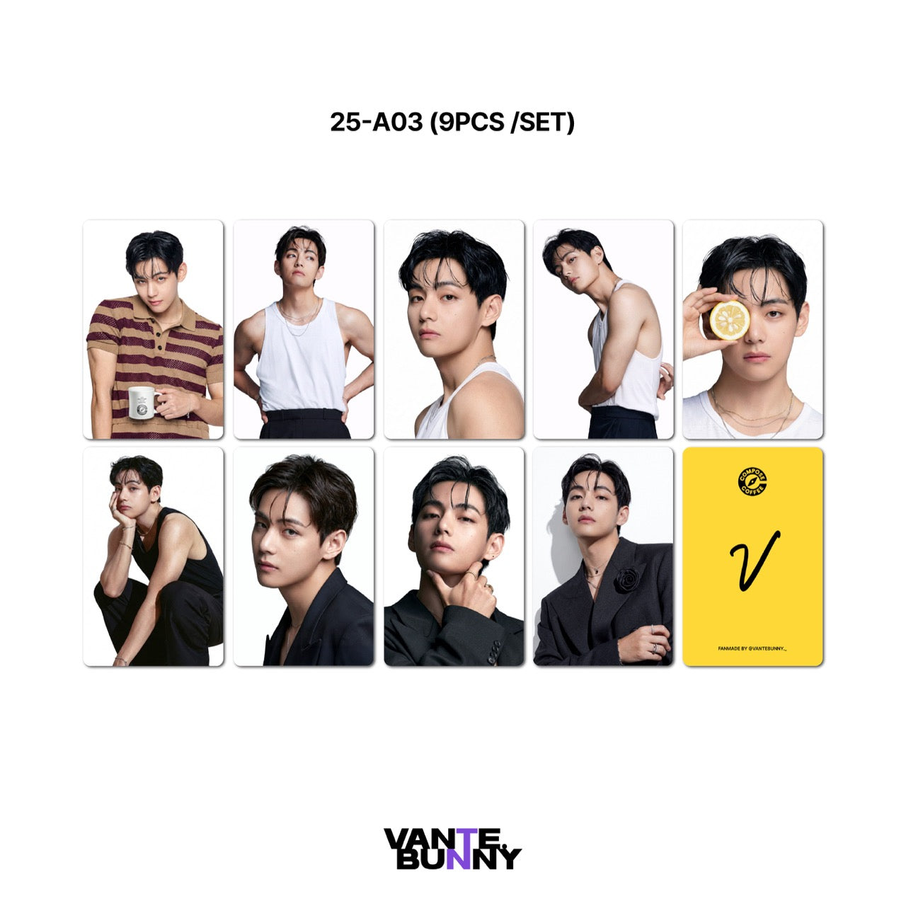 BTS V Taehyung x Compose Coffee Fanmade Photocards