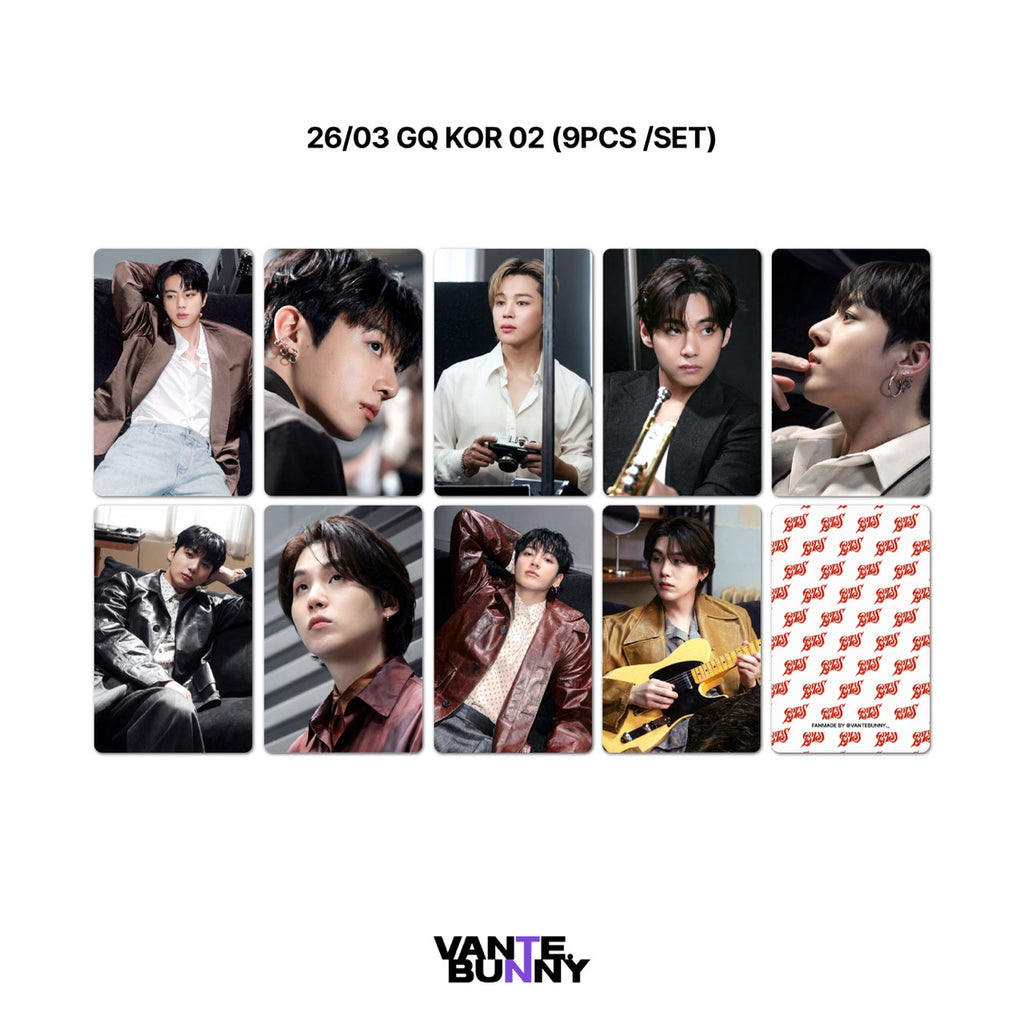 BTS Magazine PC | GQ Korea Rolling Stone Fanmade Photocards