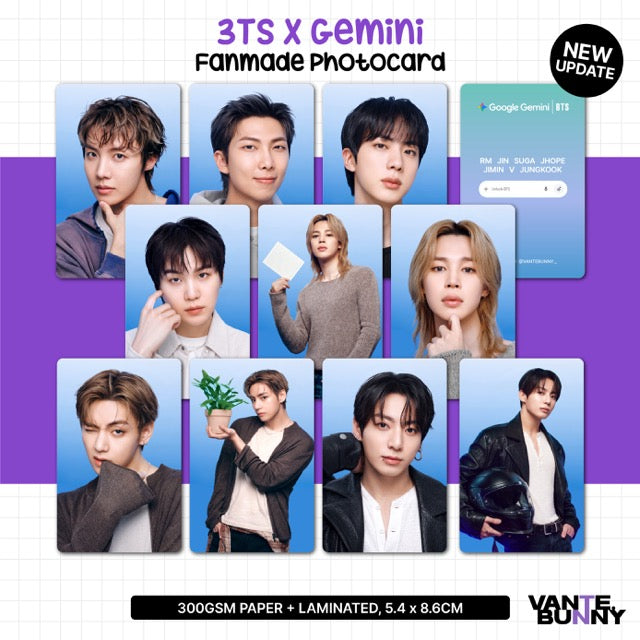 BTS x Google Gemini Fanmade Photocard