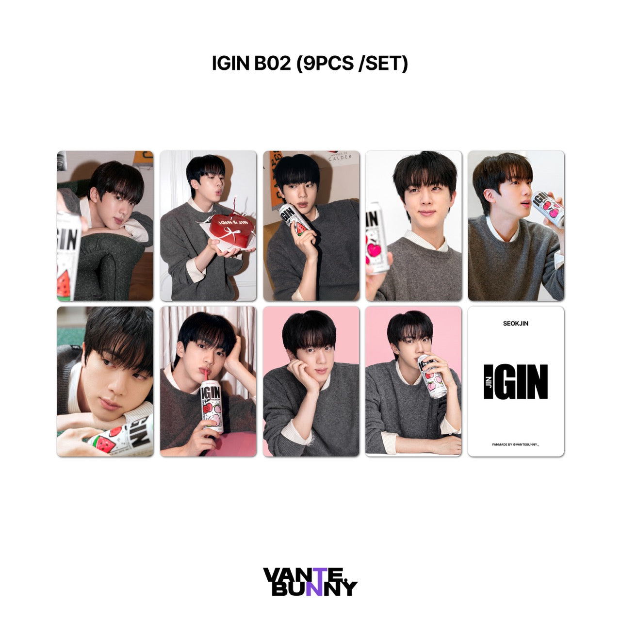 BTS Seokjin Jin IGIN Fanmade Photocards