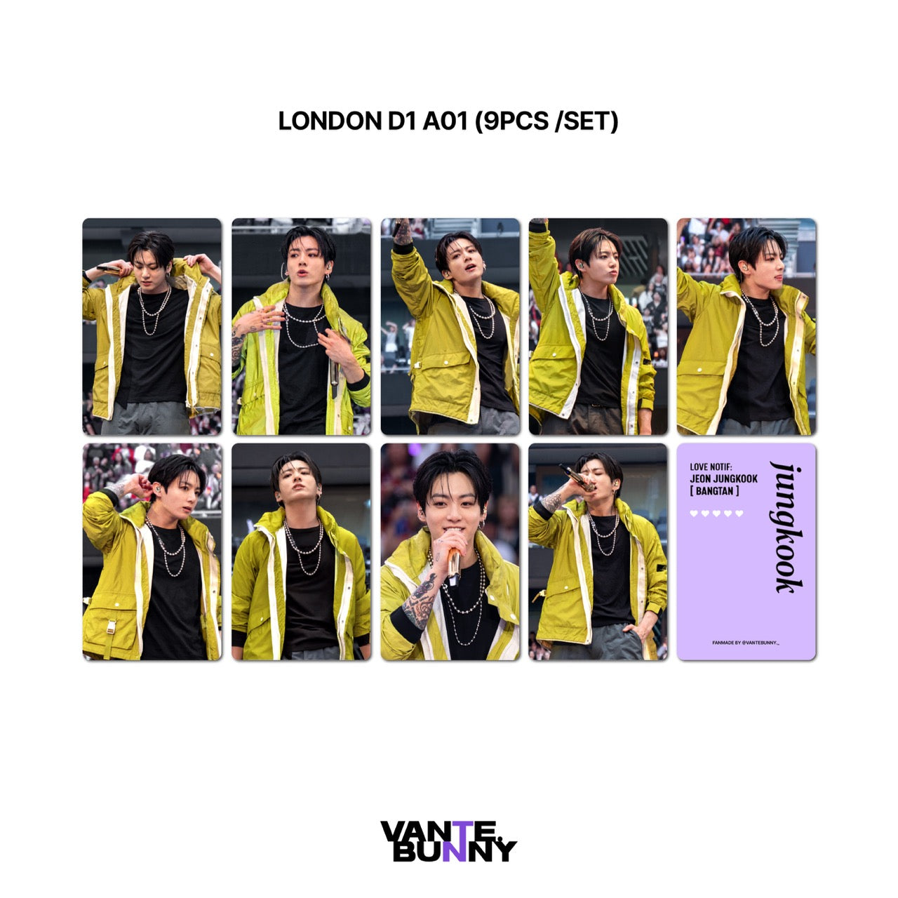 BTS JK Jungkook ARIRANG Part 3 Fanmade Photocards
