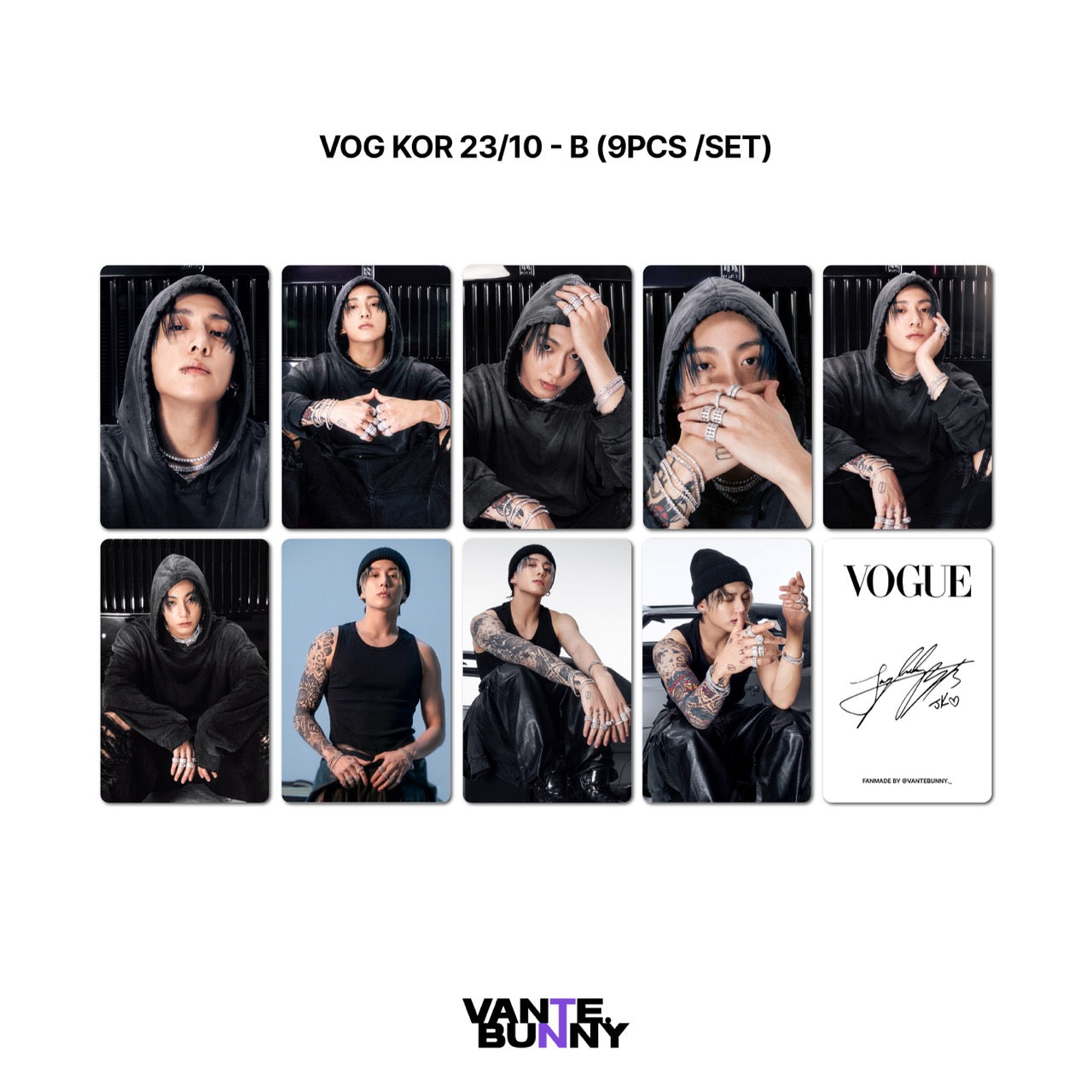 BTS JK Jungkook Vogue Korea Magazine Fanmade Photocards