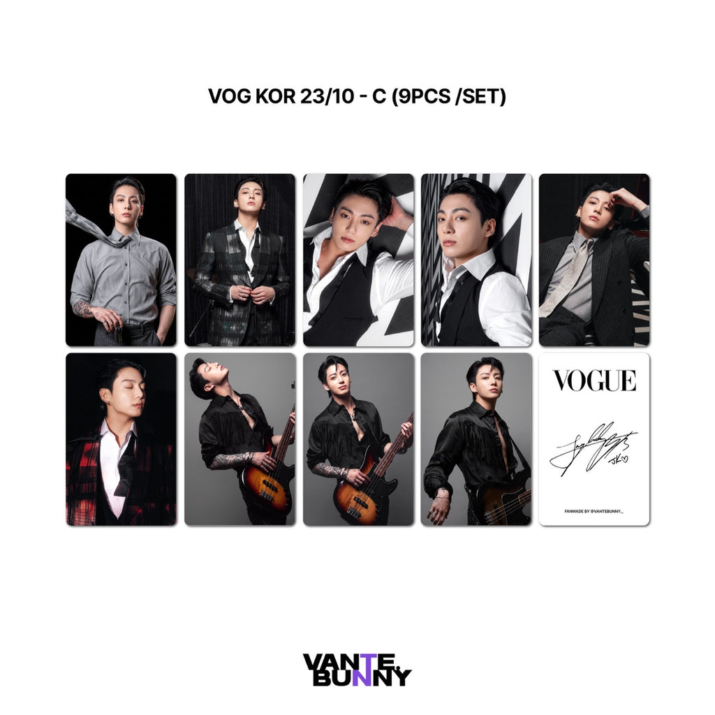 BTS JK Jungkook Vogue Korea Magazine Fanmade Photocards
