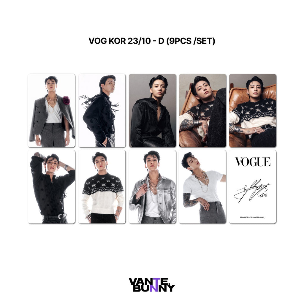 BTS JK Jungkook Vogue Korea Magazine Fanmade Photocards