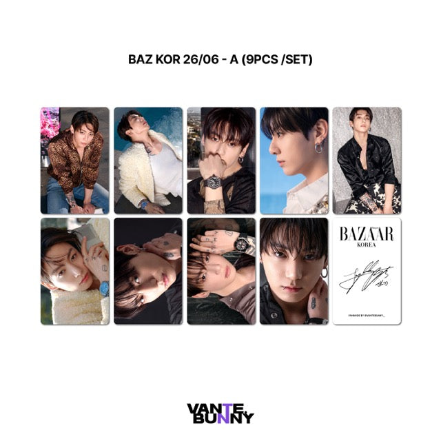 BTS Jungkook Harper's Bazaar Magazine Fanmade Photocards
