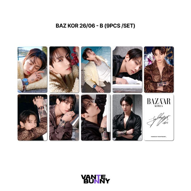 BTS Jungkook Harper's Bazaar Magazine Fanmade Photocards
