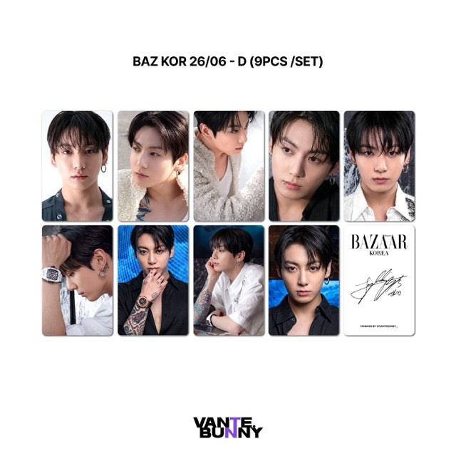 BTS Jungkook Harper's Bazaar Magazine Fanmade Photocards