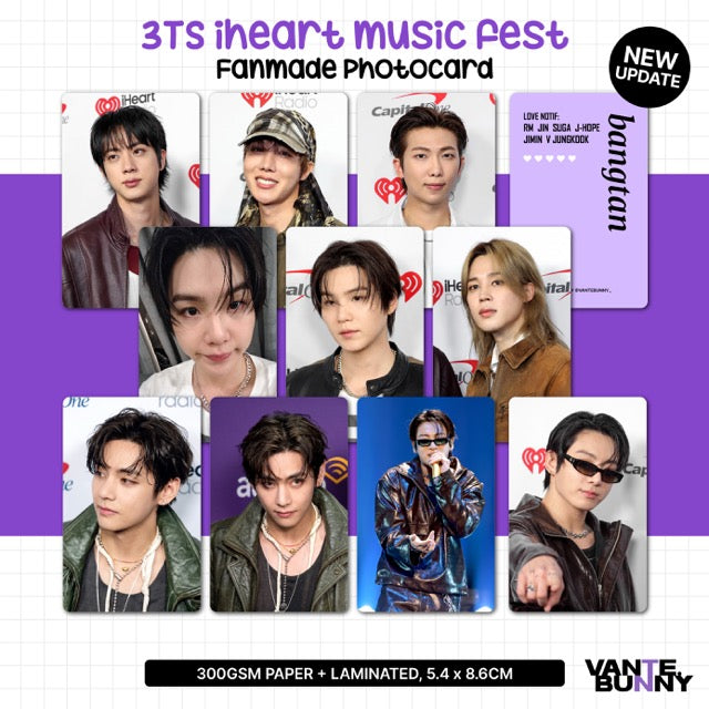 BTS iHeart Music Fest Fanmade Photocards