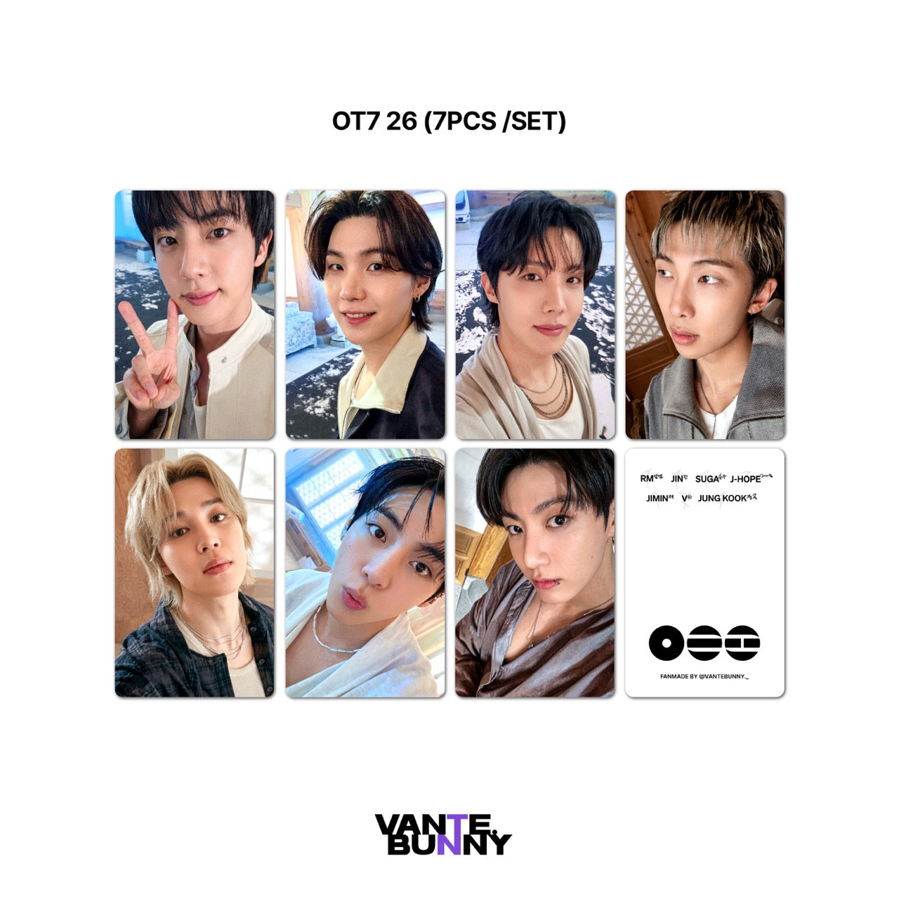 [Group ver] BTS ARIRANG Selca Fanmade Photocards