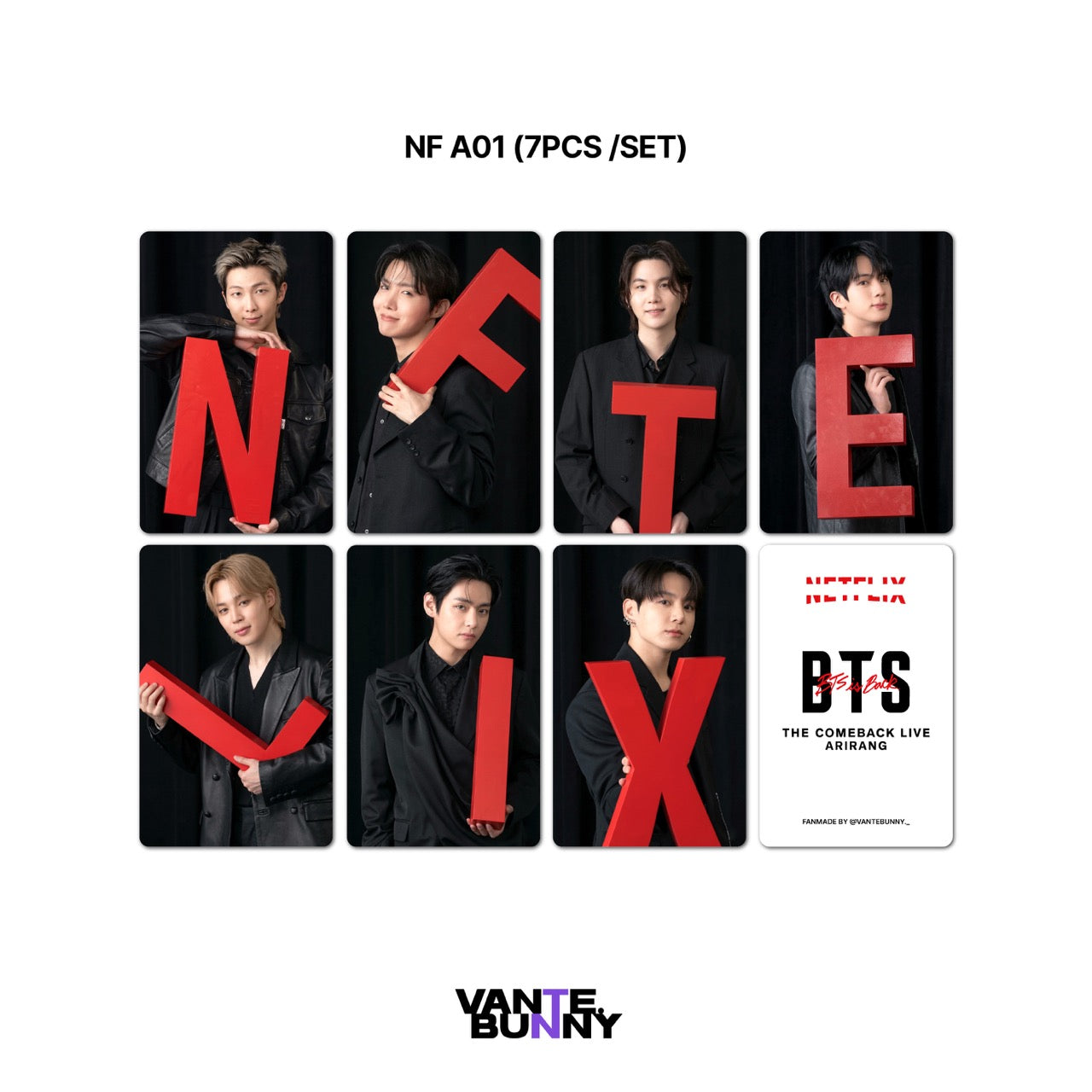BTS Ntflix ARIRANG Fanmade Photocards