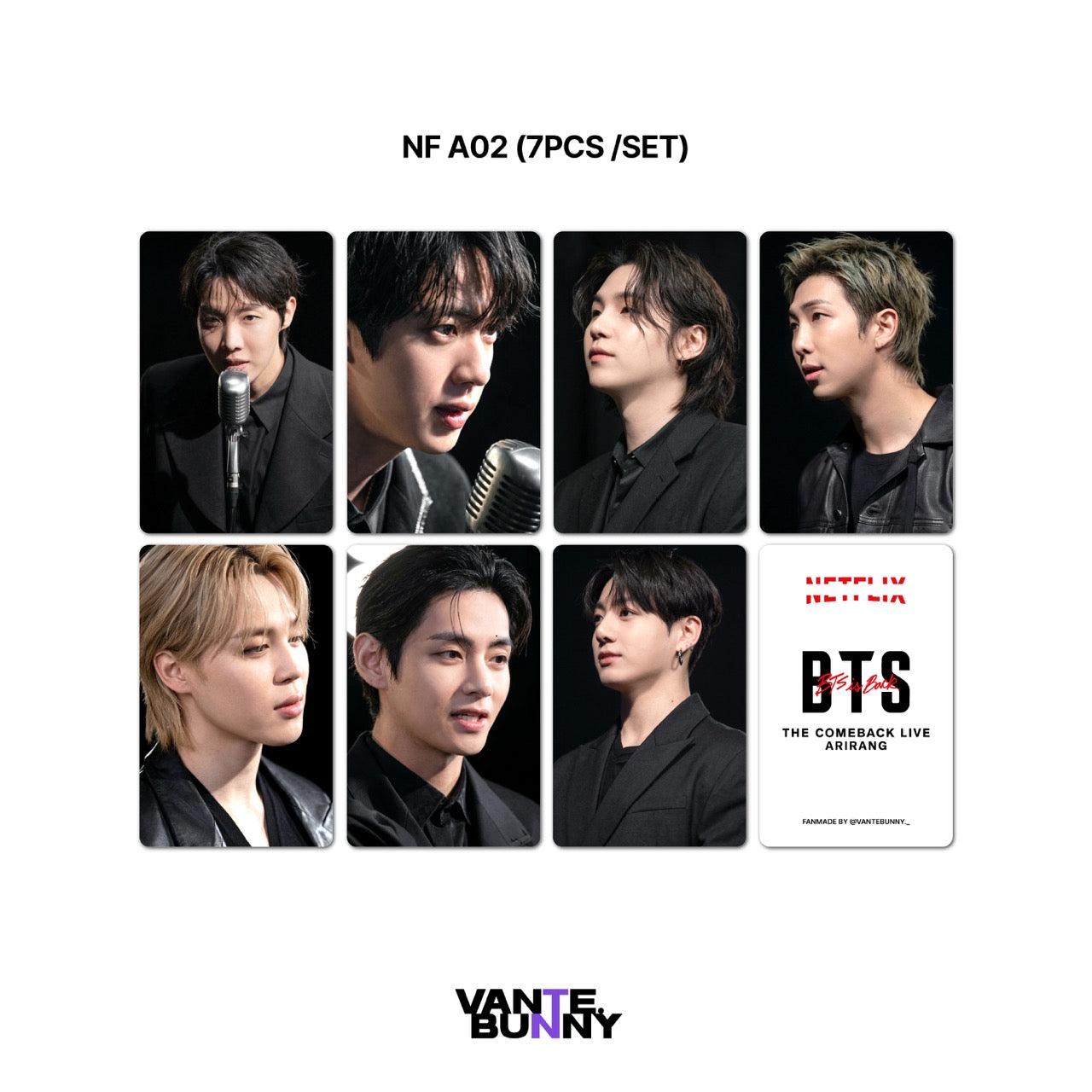 BTS Ntflix ARIRANG Fanmade Photocards