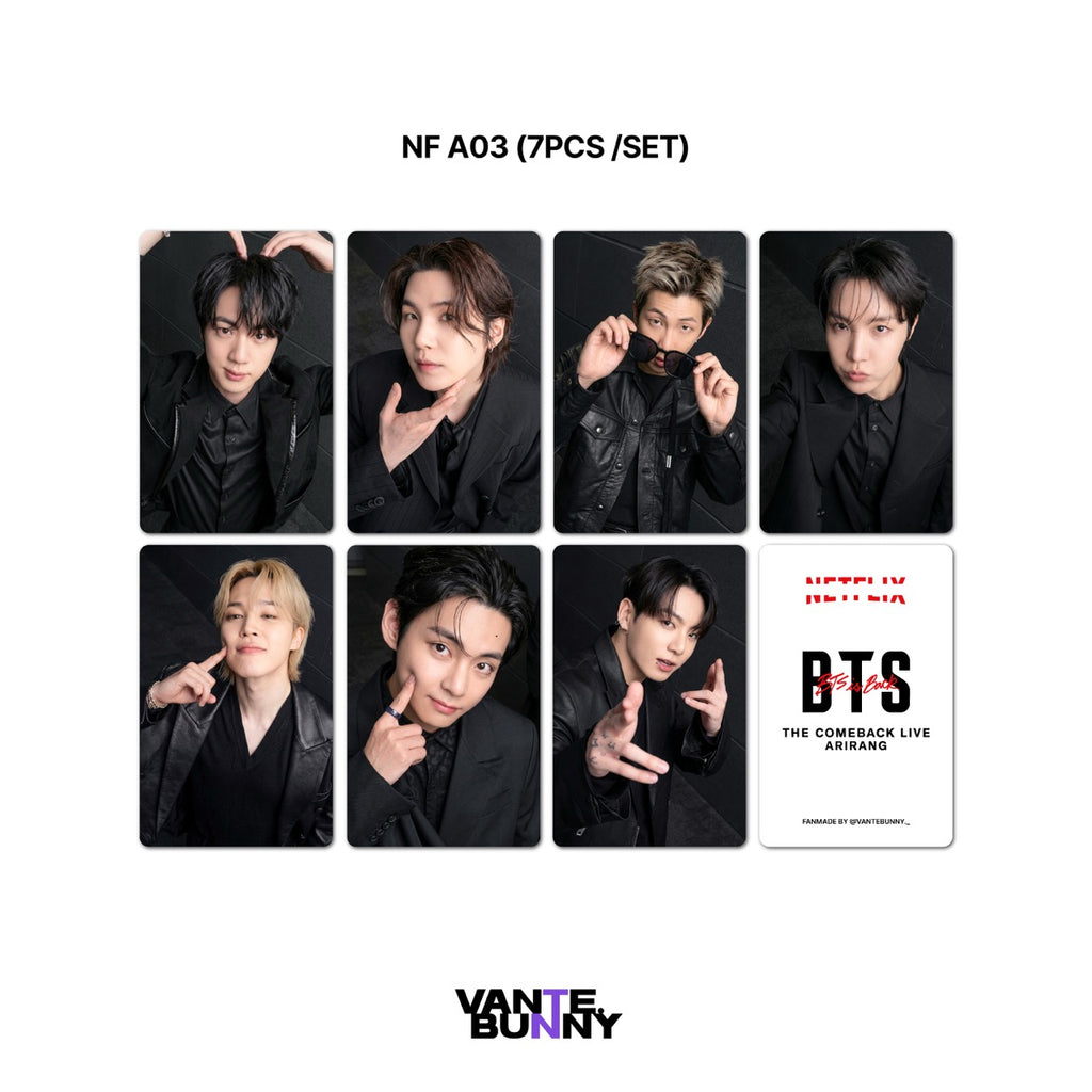 BTS Ntflix ARIRANG Fanmade Photocards