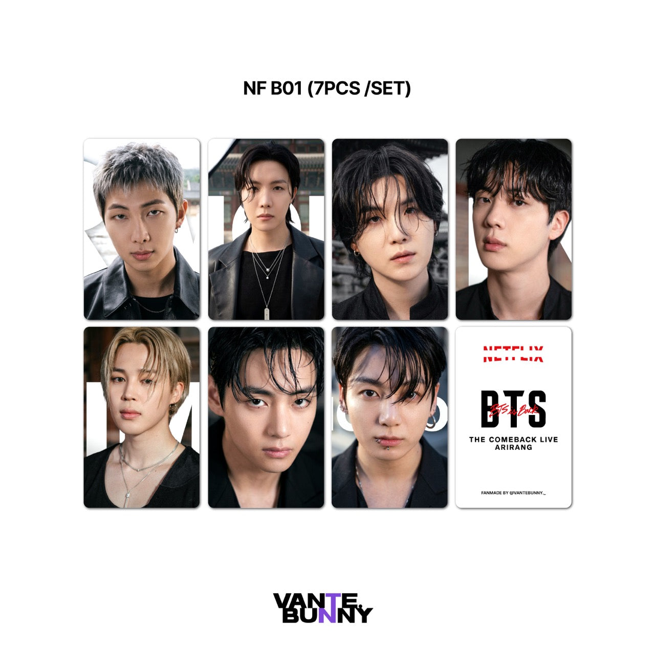 BTS Ntflix ARIRANG Fanmade Photocards