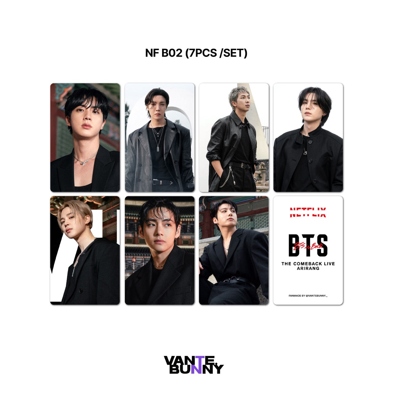 BTS Ntflix ARIRANG Fanmade Photocards