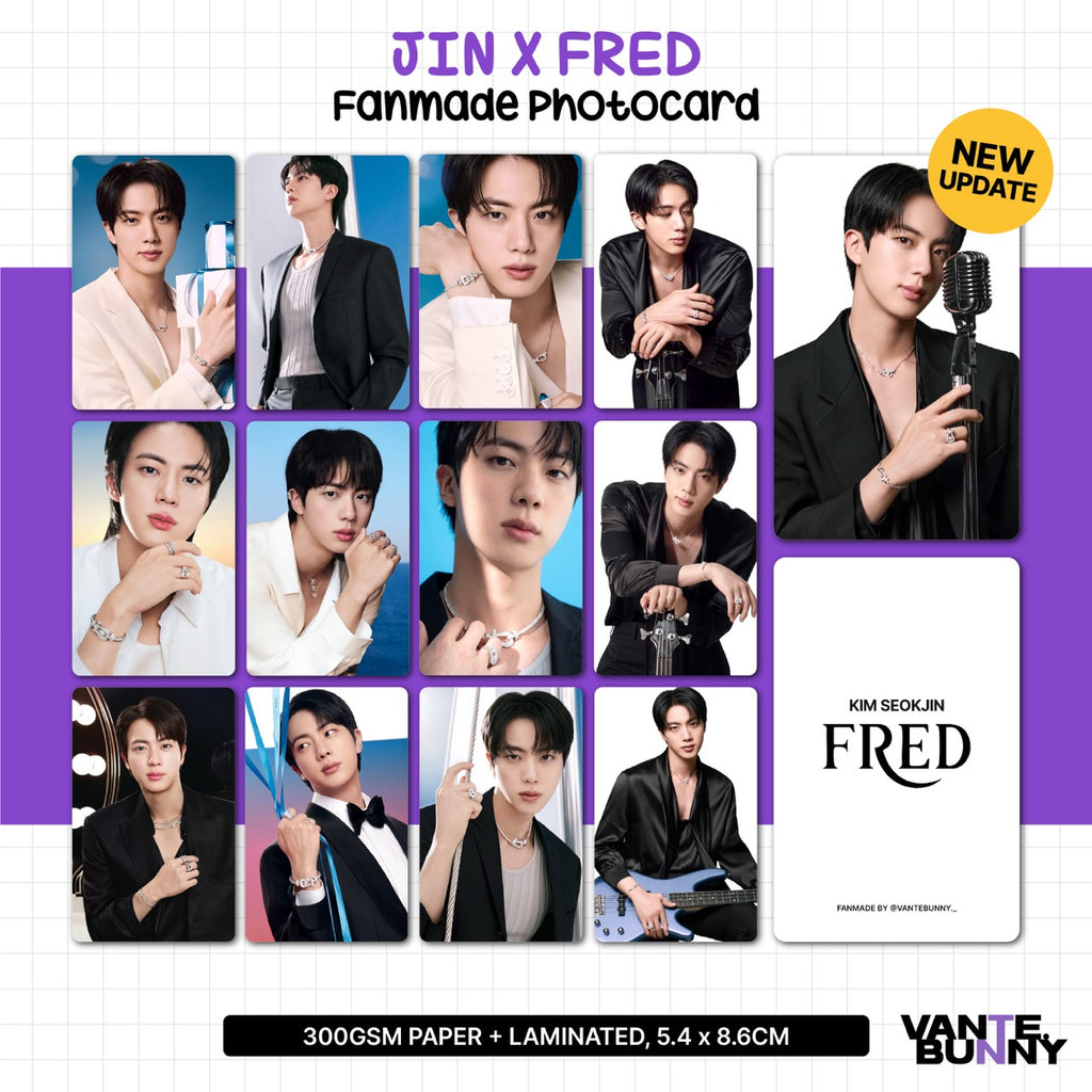 BTS Seokjin Jin FRED Fanmade Photocards