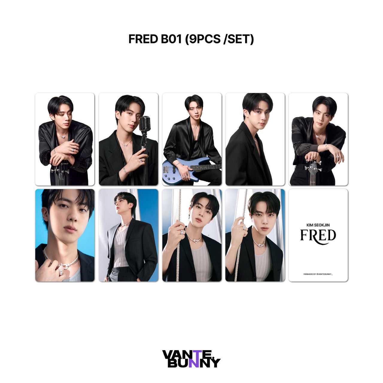 BTS Seokjin Jin FRED Fanmade Photocards
