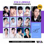 BTS Seokjin Jin Laneige Fanmade Photocards