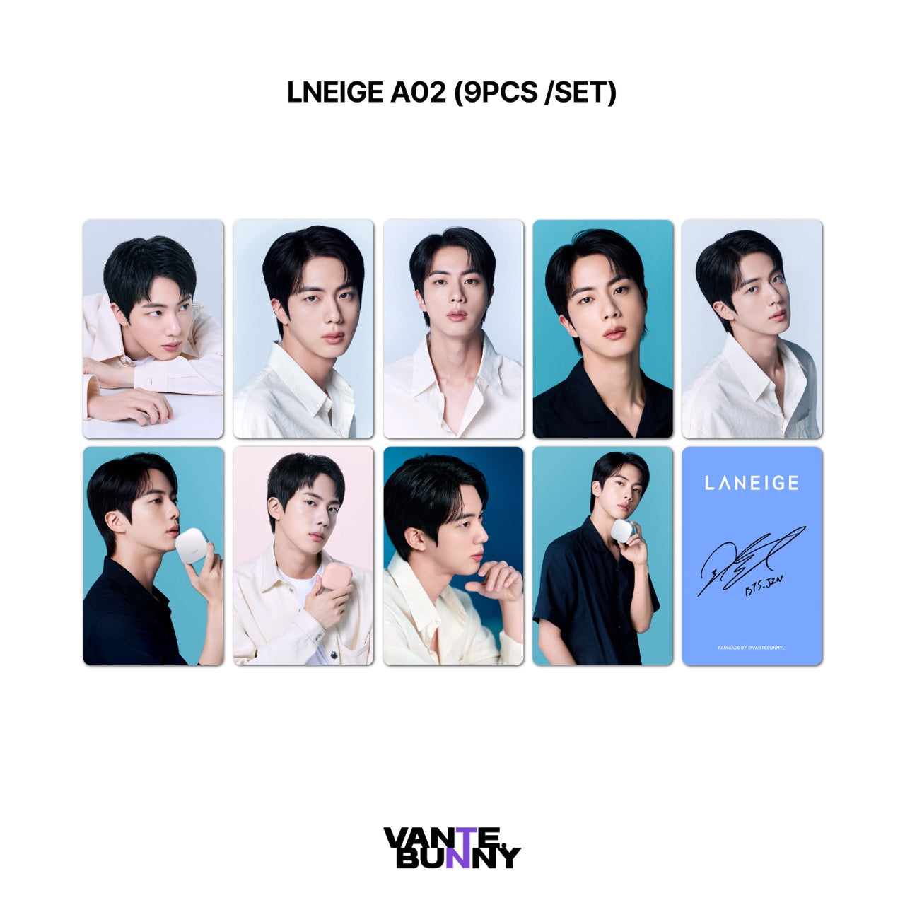 BTS Seokjin Jin Laneige Fanmade Photocards