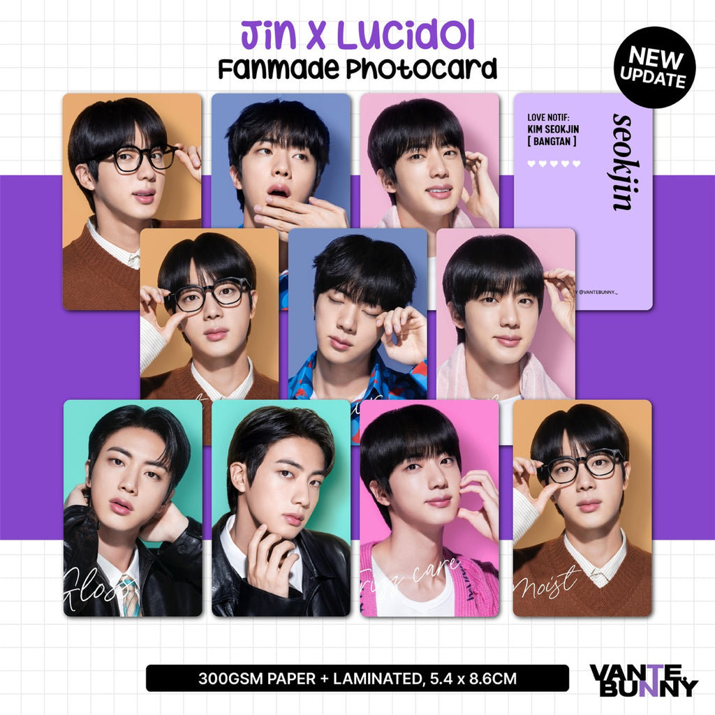 BTS Seokjin Jin Lucidol Fanmade Photocards