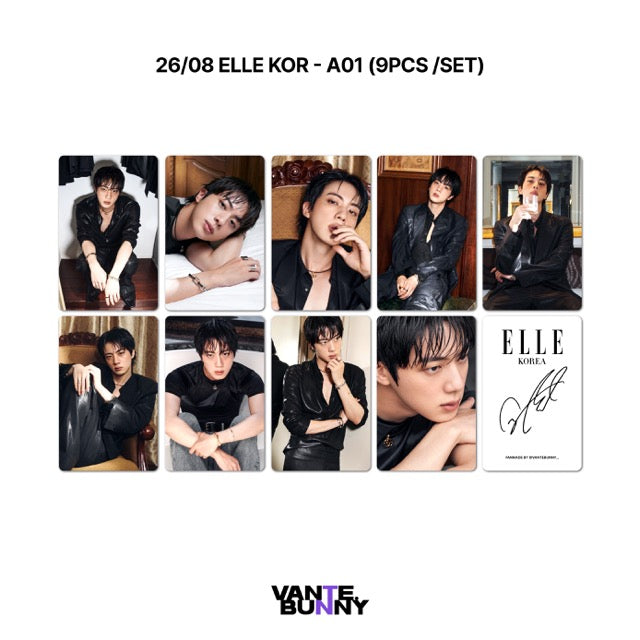 BTS Seokjin Jin Elle Korea Magazine Fanmade Photocards