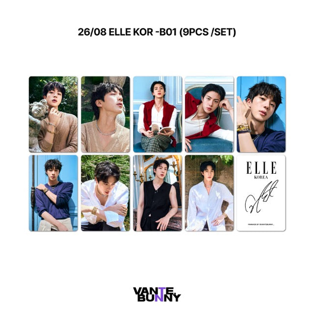 BTS Seokjin Jin Elle Korea Magazine Fanmade Photocards