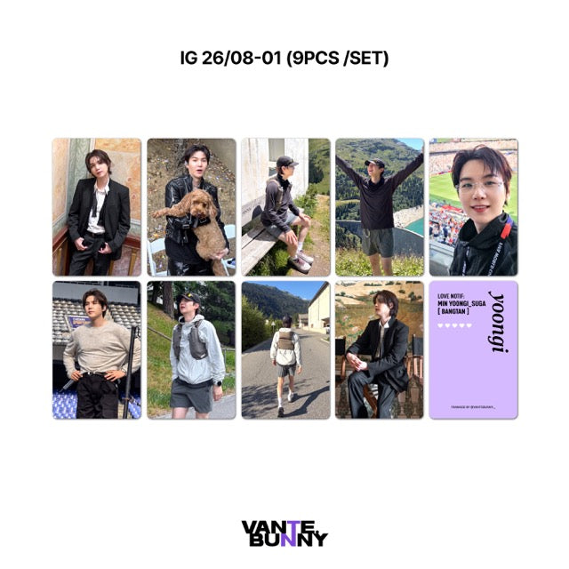 BTS Suga Yoongi 2026 IG Fanmade Photocards