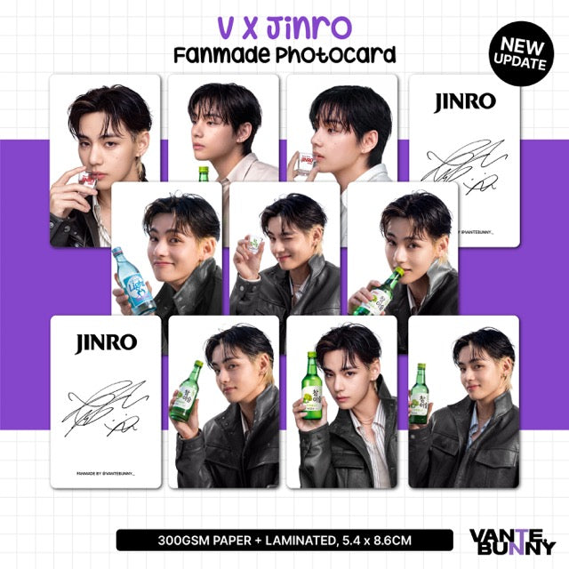 BTS V Taehyung Jinro Fanmade Photocards