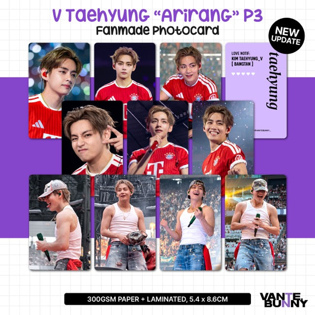 BTS V Taehyung ARIRANG Fancam Photocards - Part 3