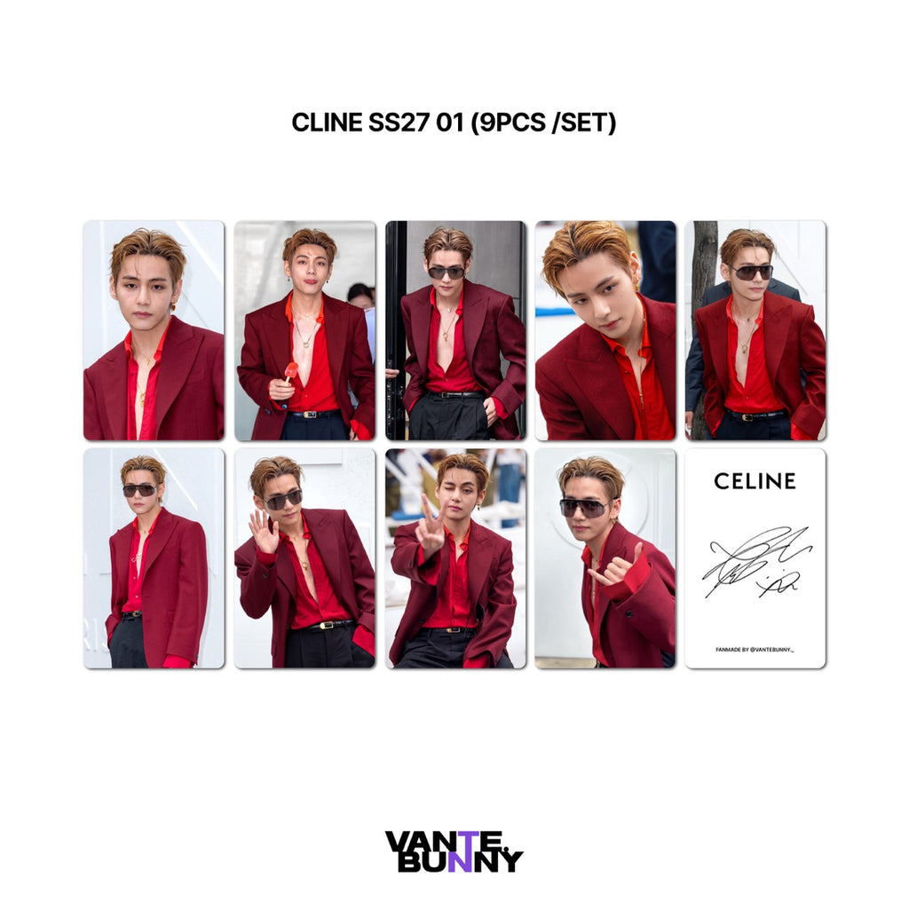 BTS V Taehyung Celine SS27 Fanmade Photocards