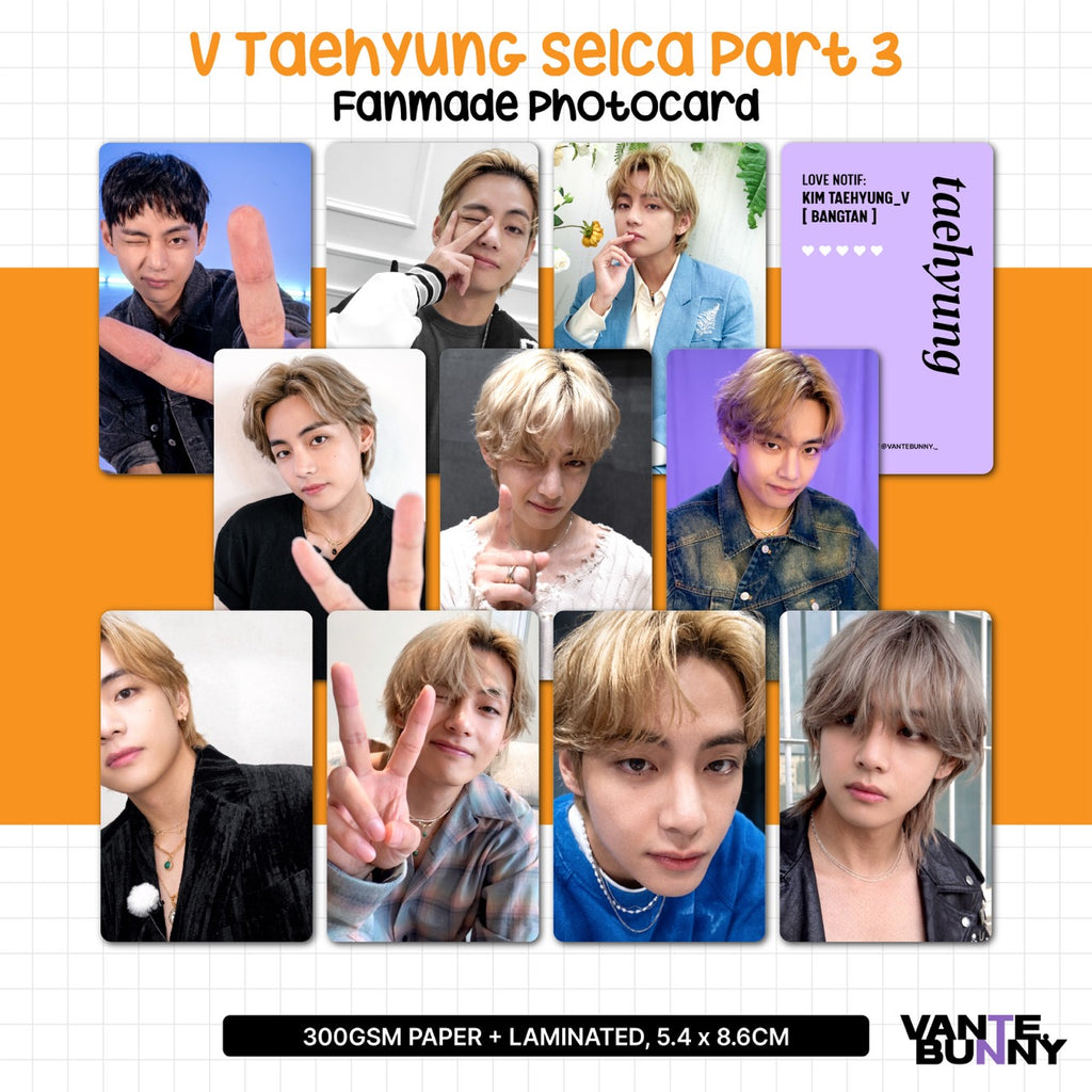 BTS V Taehyung Selca Fanmade Photocards - Part 3