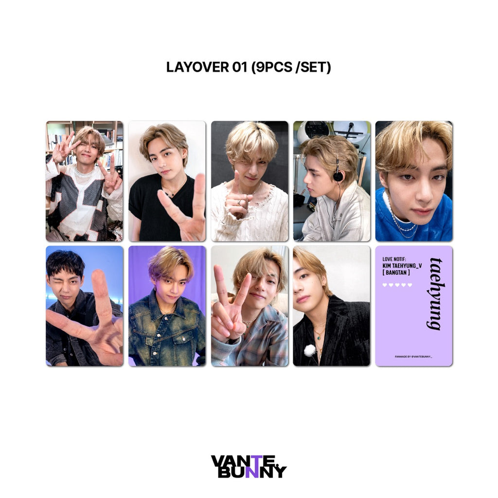 BTS V Taehyung Selca Fanmade Photocards - Part 3