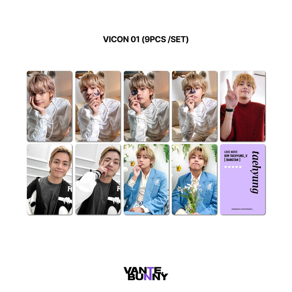 BTS V Taehyung Selca Fanmade Photocards - Part 3