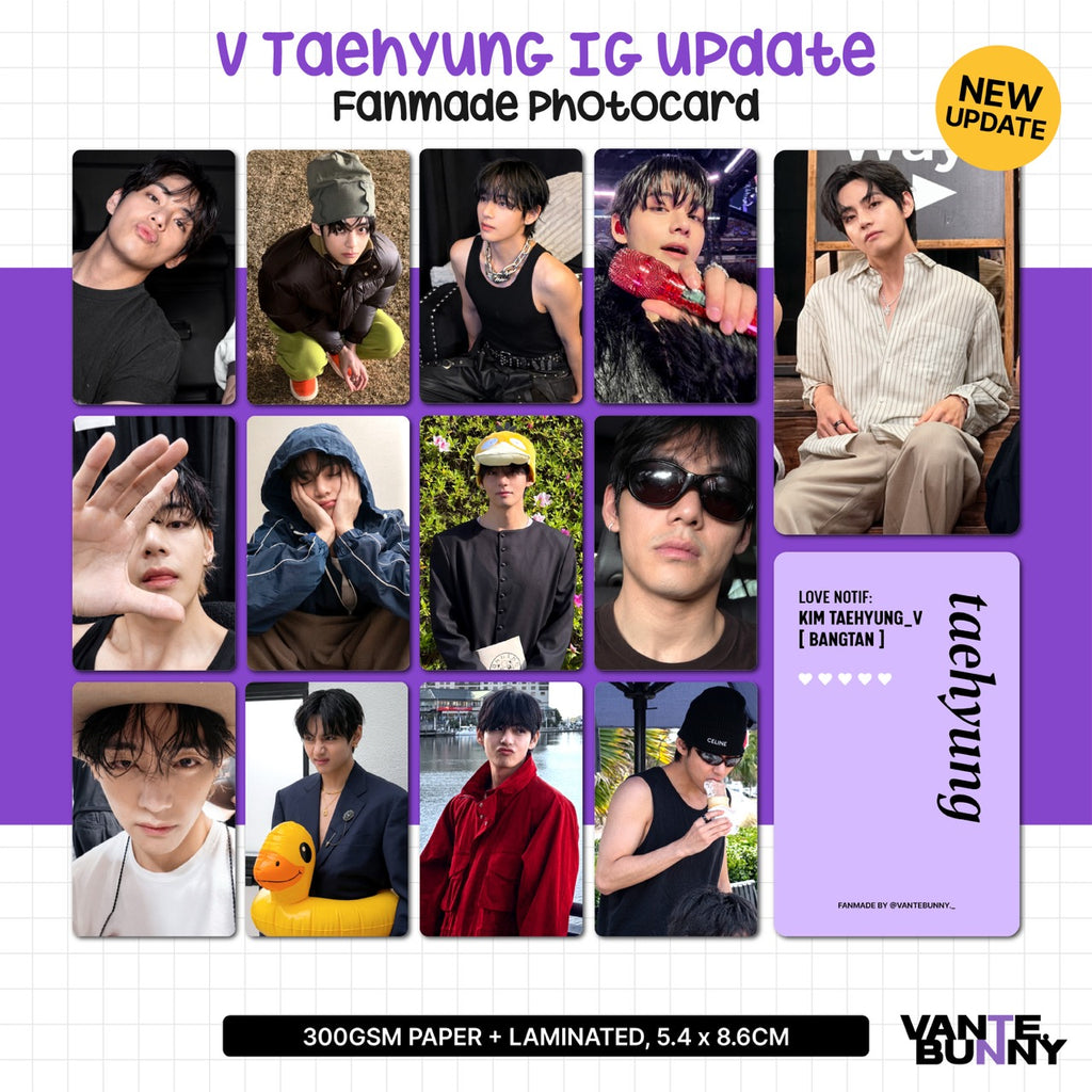 BTS V Taehyung thv IG Post Fanmade Photocards