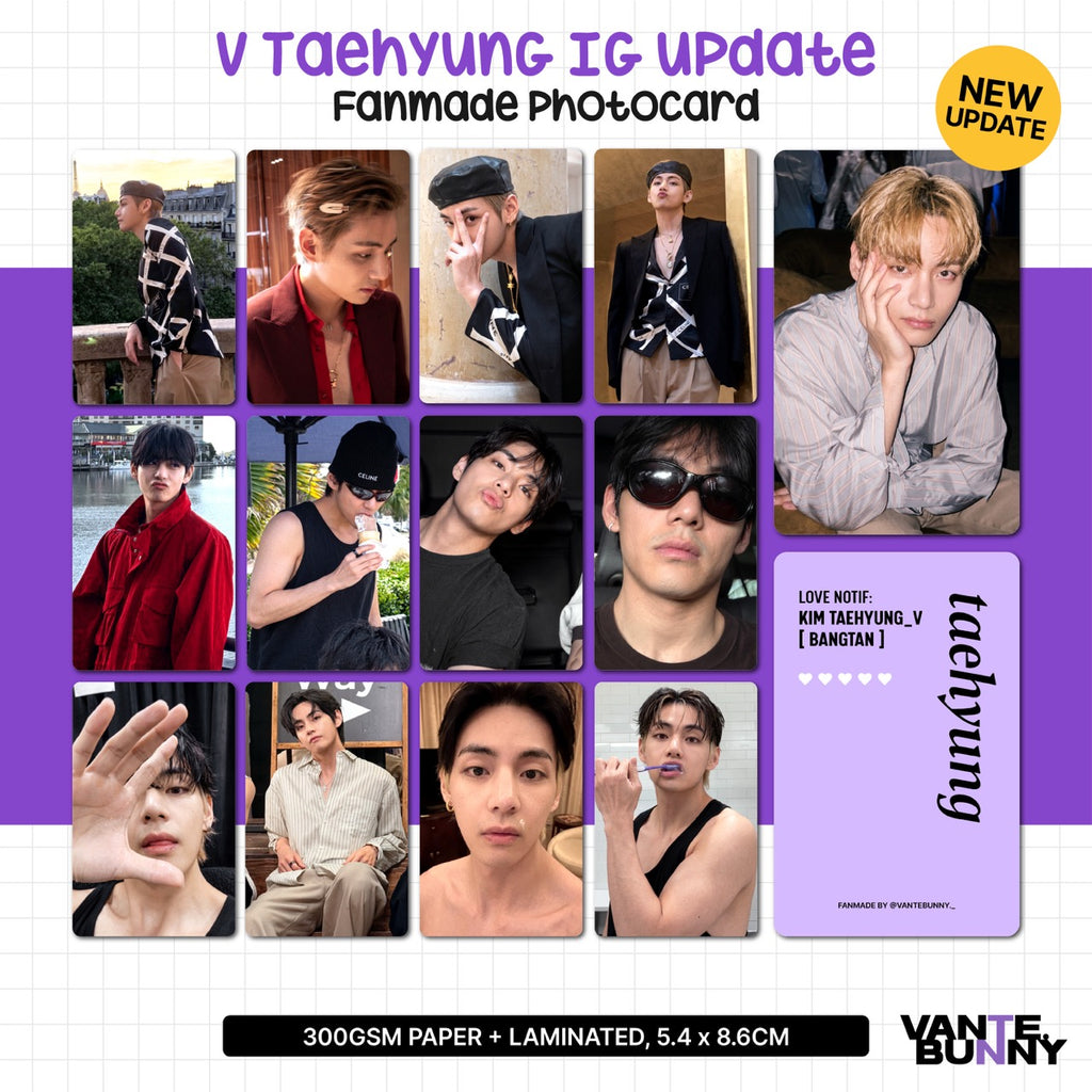 BTS V Taehyung thv IG Post Fanmade Photocards