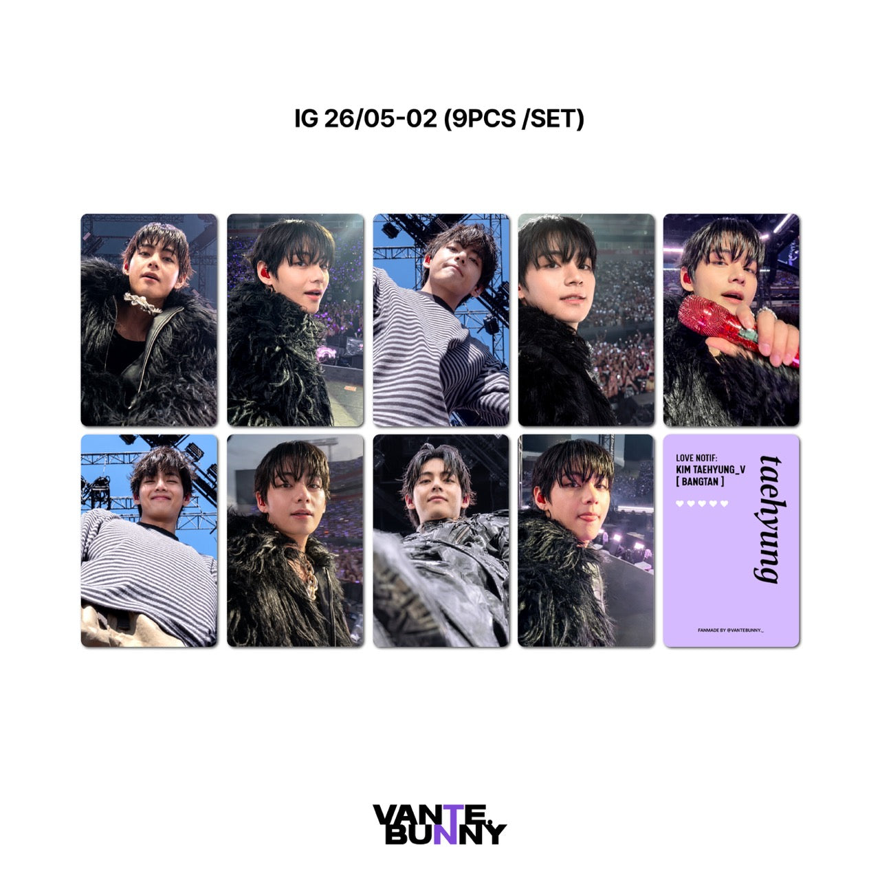 BTS V Taehyung thv IG Post Fanmade Photocards