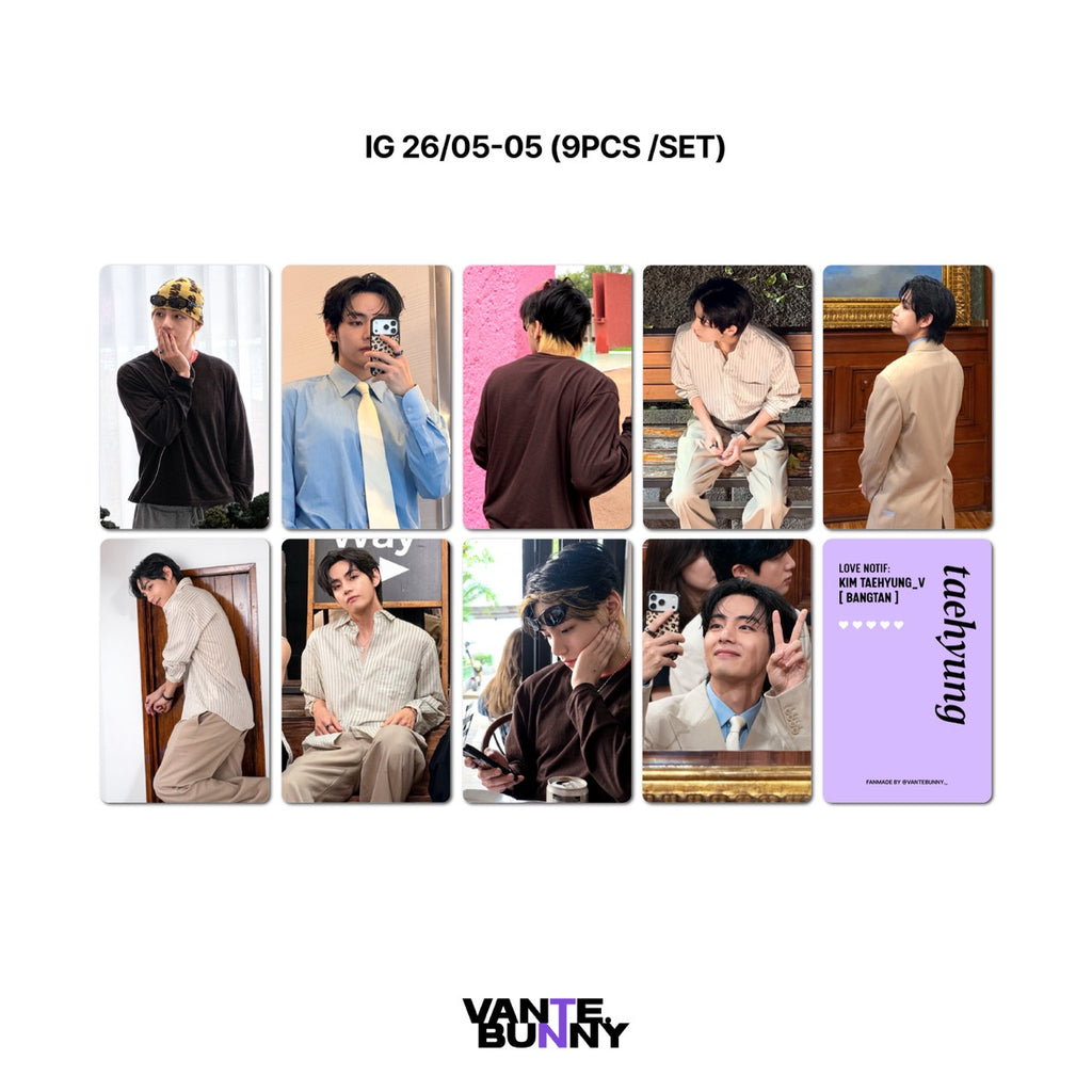 BTS V Taehyung thv IG Post Fanmade Photocards