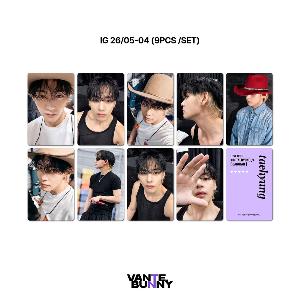 BTS V Taehyung thv IG Post Fanmade Photocards