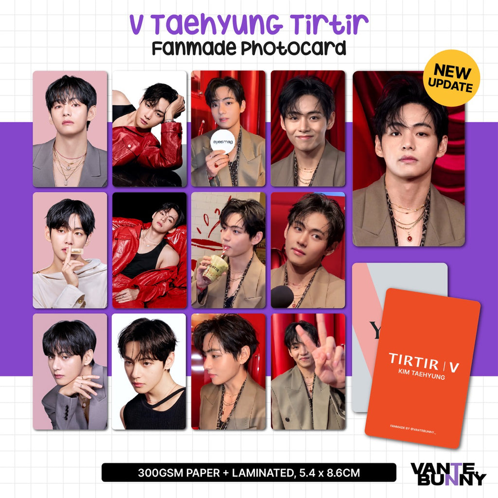 BTS V Taehyung x Tirtir / Yunth Fanmade Photocards
