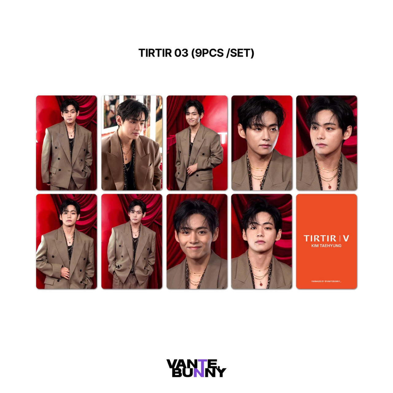 BTS V Taehyung x Tirtir / Yunth Fanmade Photocards