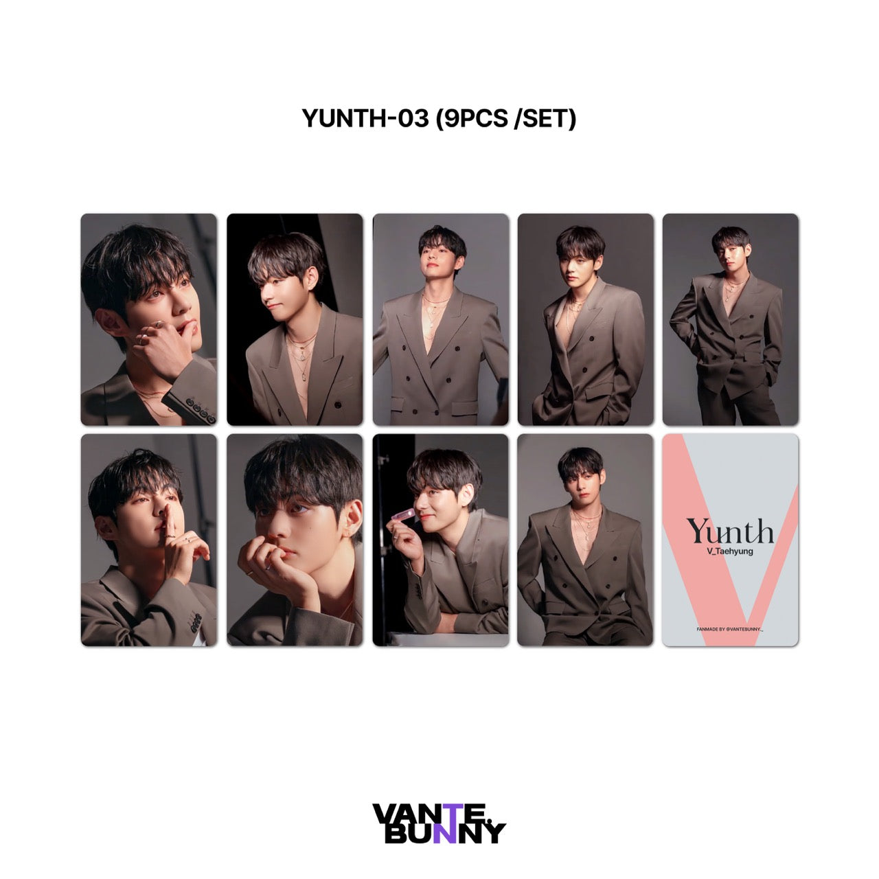 BTS V Taehyung x Tirtir / Yunth Fanmade Photocards